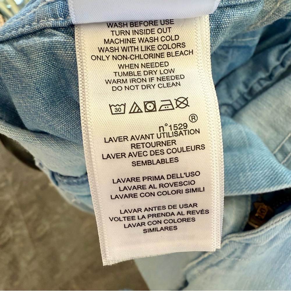 Vintage Polo Ralph Lauren Y2K Wide Leg Jeans 26 High Rise 34” Inseam - Picture 8 of 13
